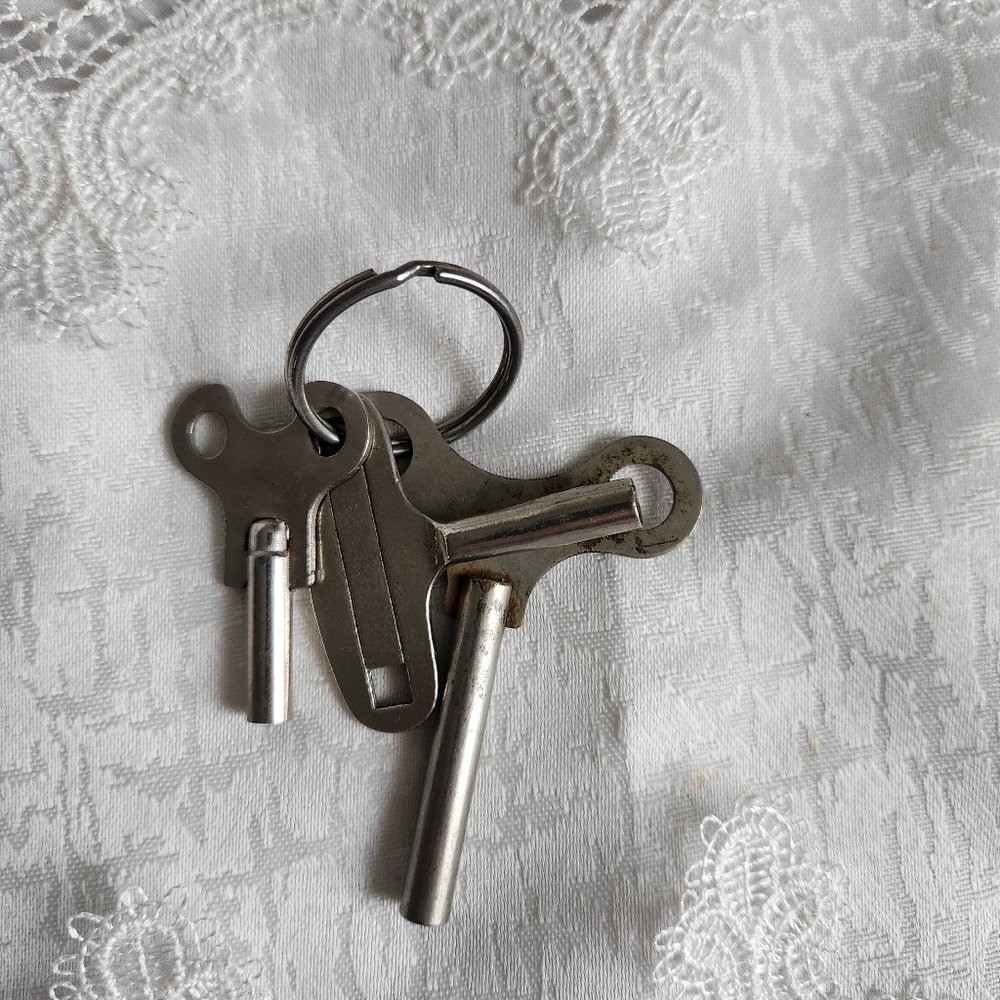 Vintage Set Of Keys On A Keyring